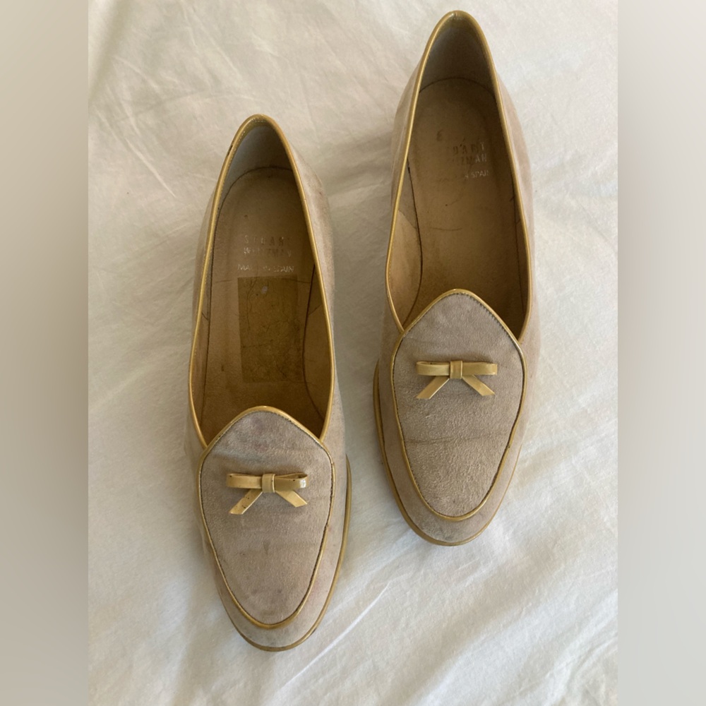 Fabulous classic loafers Beige suede Belgian style Size 7-7.5